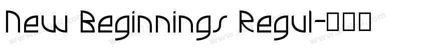 New Beginnings Regul字体转换